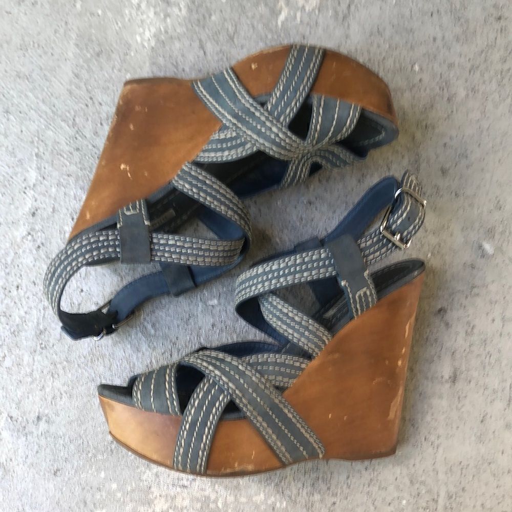 Miu Miu Wooden wedge platforms